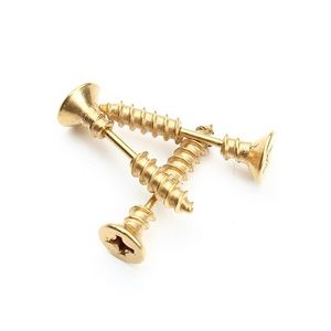 Gold Screw r earrings